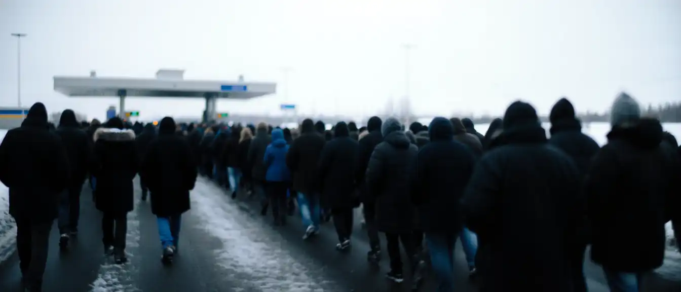 Нарвский тупик: поток эстонских туристов перегружает пограничный переход