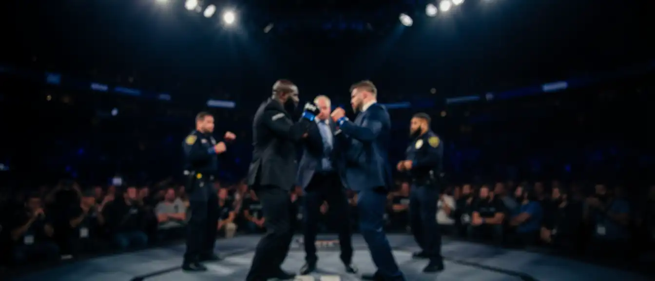 Конфликт на взвешивании перед турниром UFC 331 закончился вмешательством Даны Уайта и службы безопасности